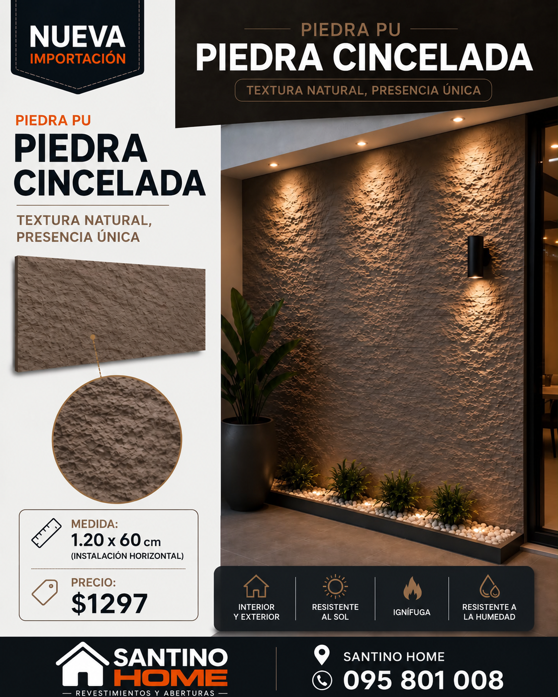 Piedra PU CINCELADA