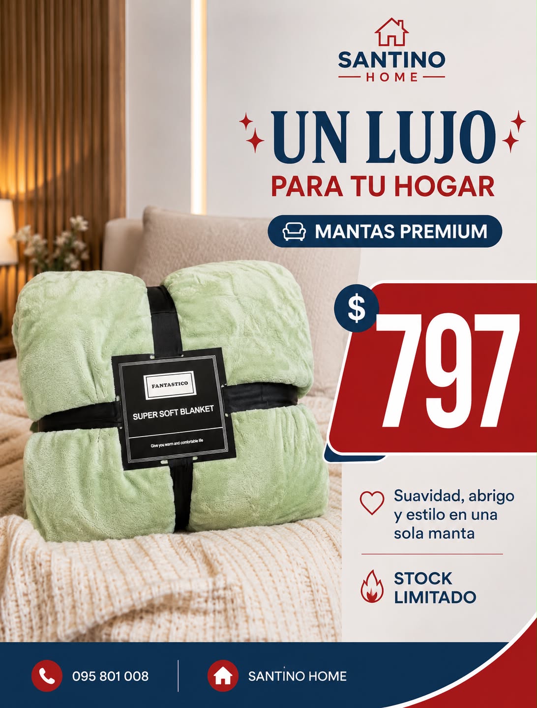 Manta Premium Verde Menta