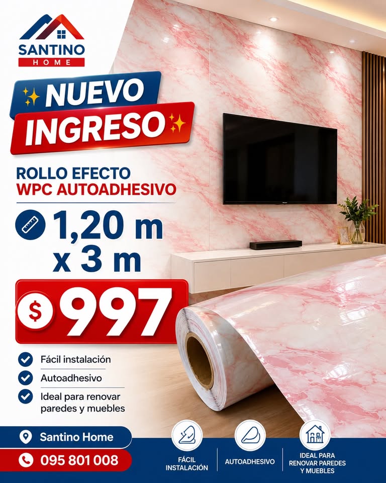 ROLLO SÍMIL MÁRMOL ROSA BEBE
