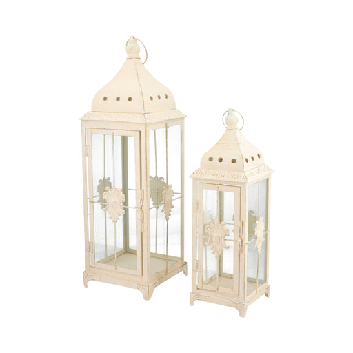 Farol Metal Chico Crema