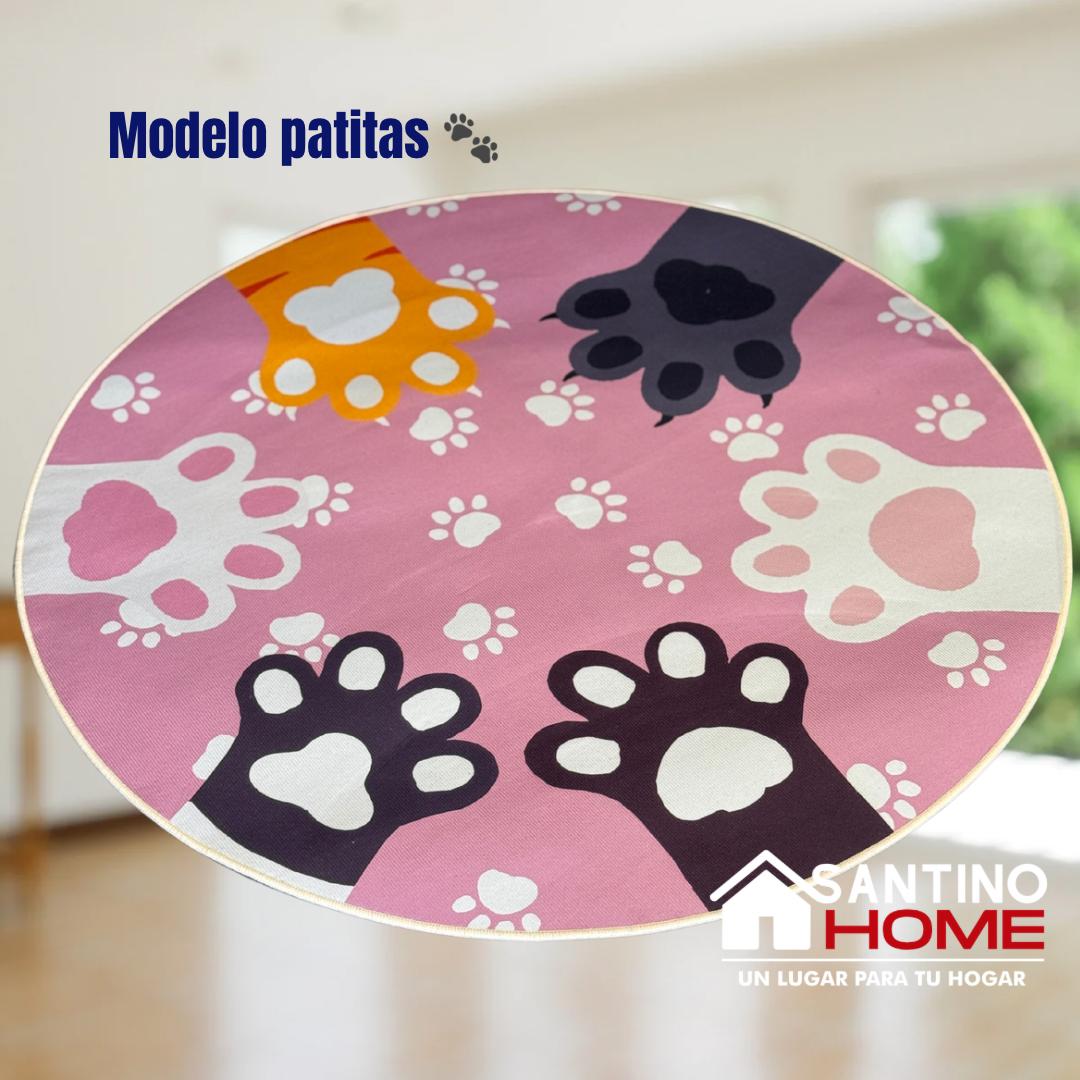 ALFOMBRA INFANTIL REDONDA PATITAS