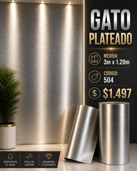ROLLO GATO PLATEADO