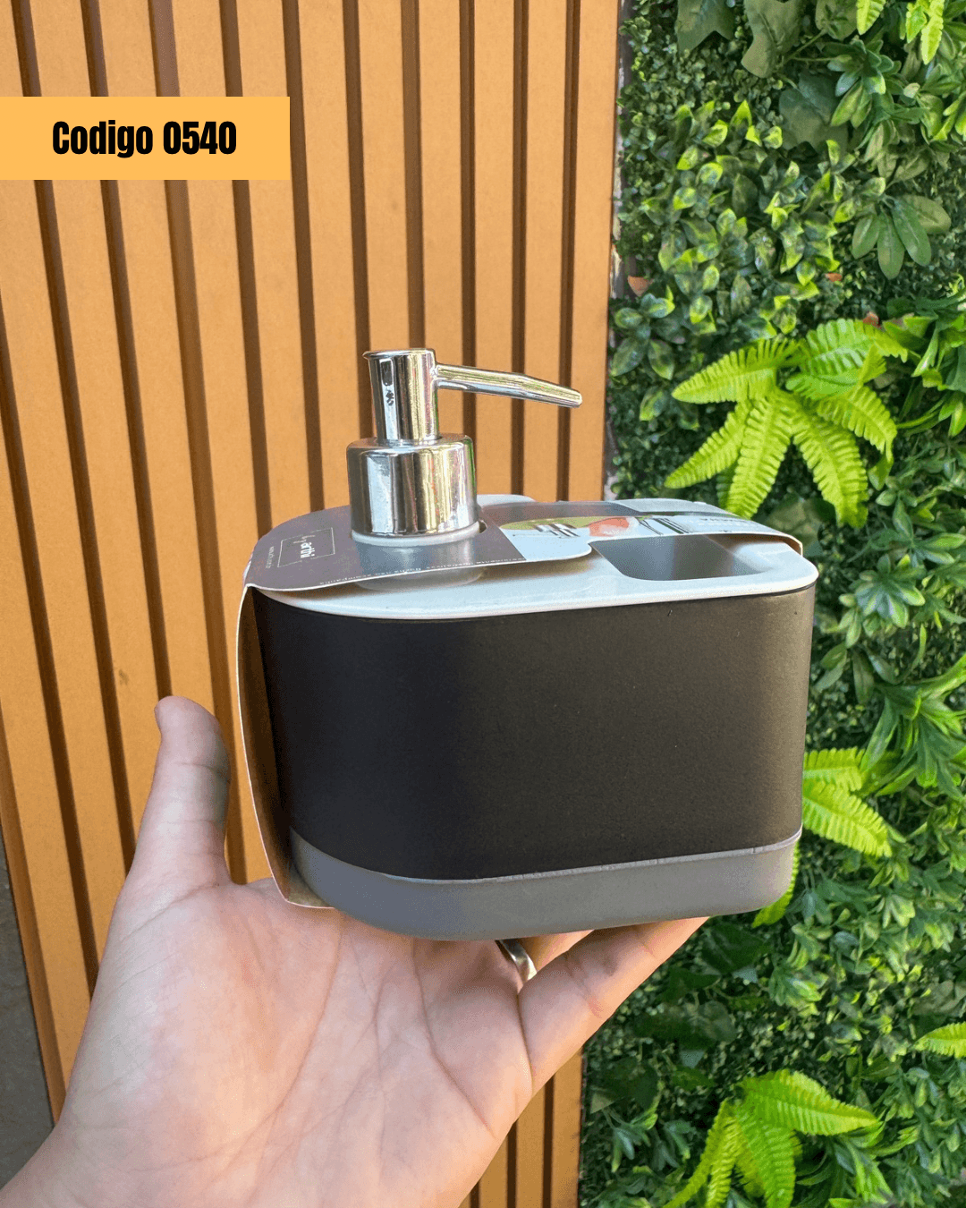 DISPENSADOR  DE JABÓN GRIS GRAFITO
