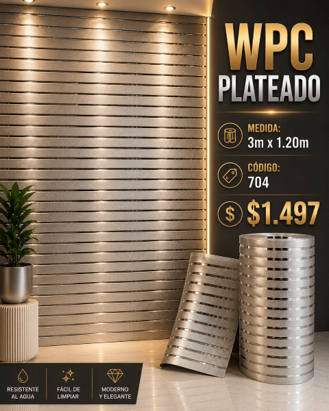 ROLLO WPC PLATEADO