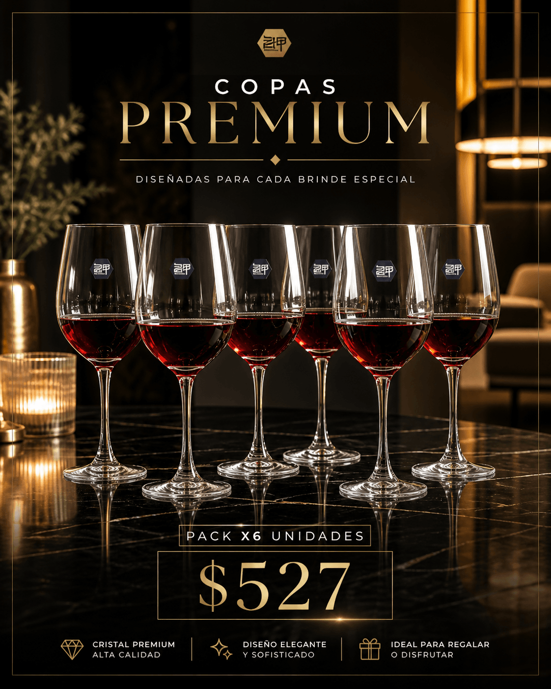 Copas Premium – Pack x6 Unidades